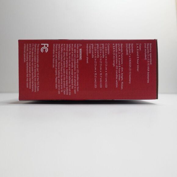 Ashland White Snowflake LED Glass Wax Candle Set - Picture 6 of 6